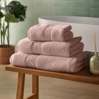 Silentnight Waffle Border Cotton Towel 6 Piece bundle