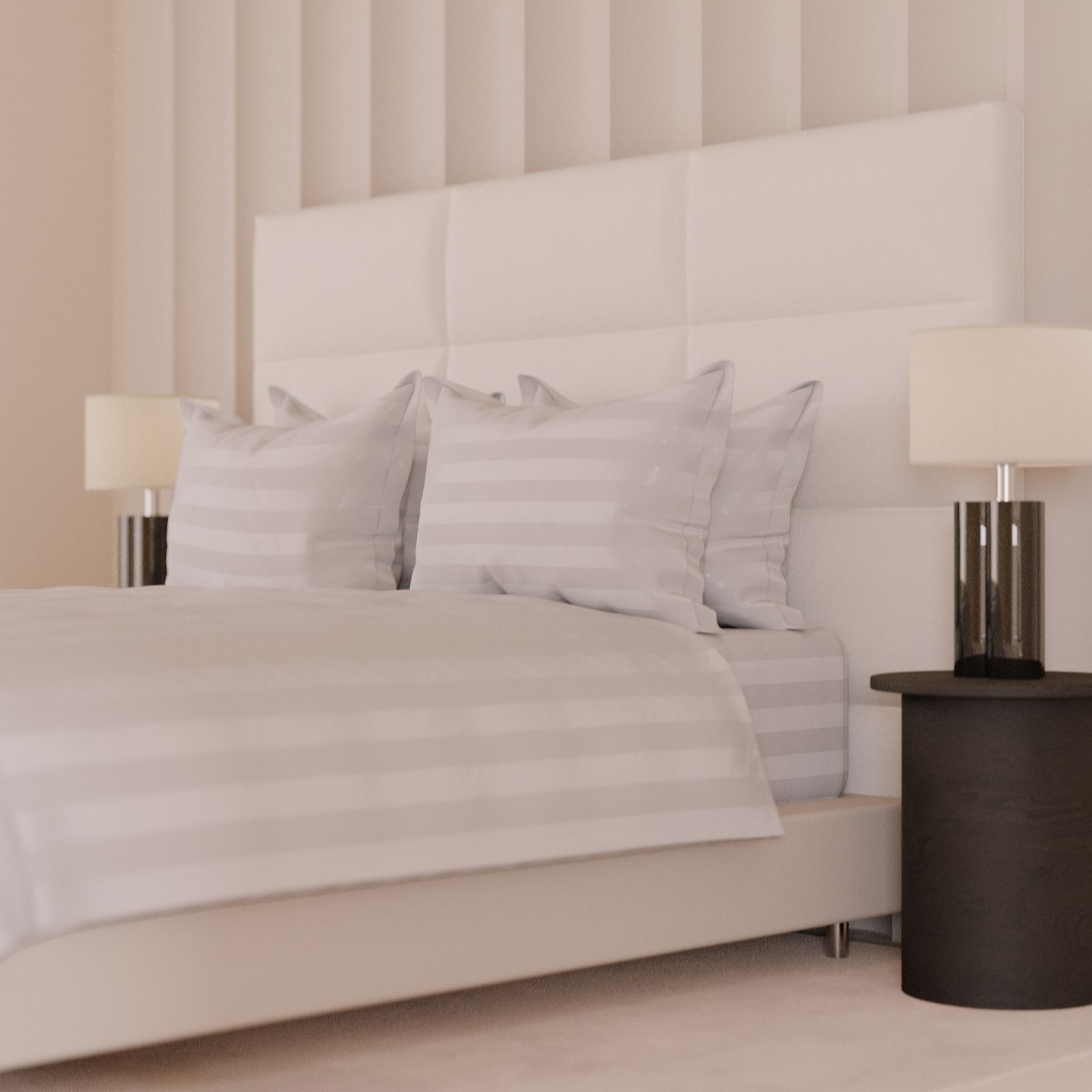K by Kelly Hoppen Stripe Embossed 500TC 6pc Duvet Set