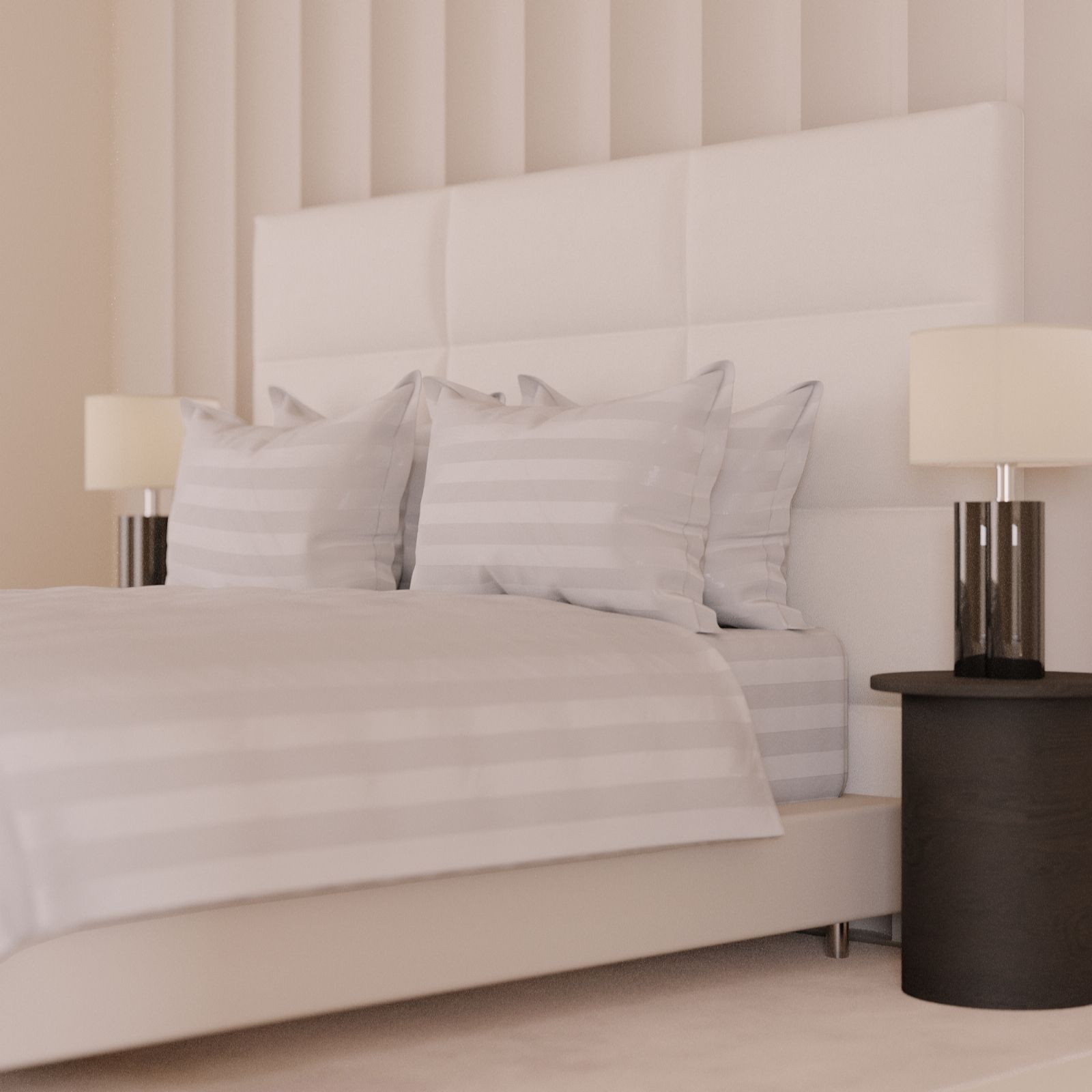 K by Kelly Hoppen Stripe Embossed 500TC 6pc Duvet Set