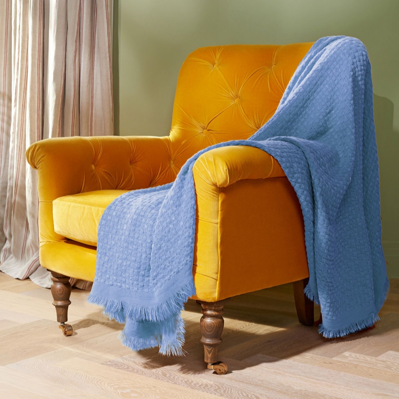 Cozee Home Lightweight Textured Throw with Fringe Detail