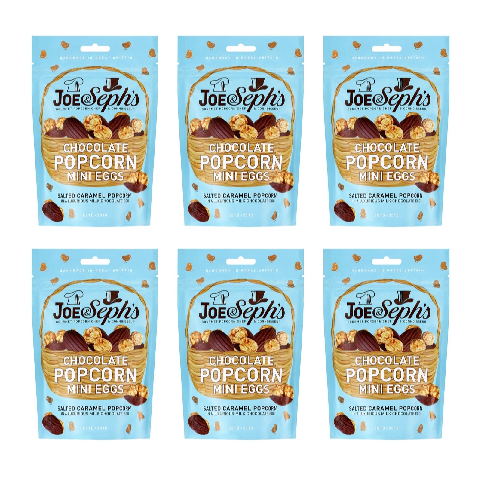 Joe & Seph's Set of 6 Easter Egg Popcorn Pouches