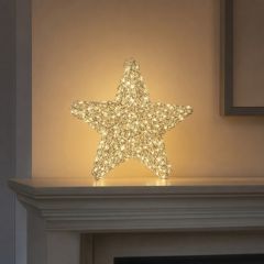 Festive Indoor/Outdoor 45cm Pre Lit Microdot Star