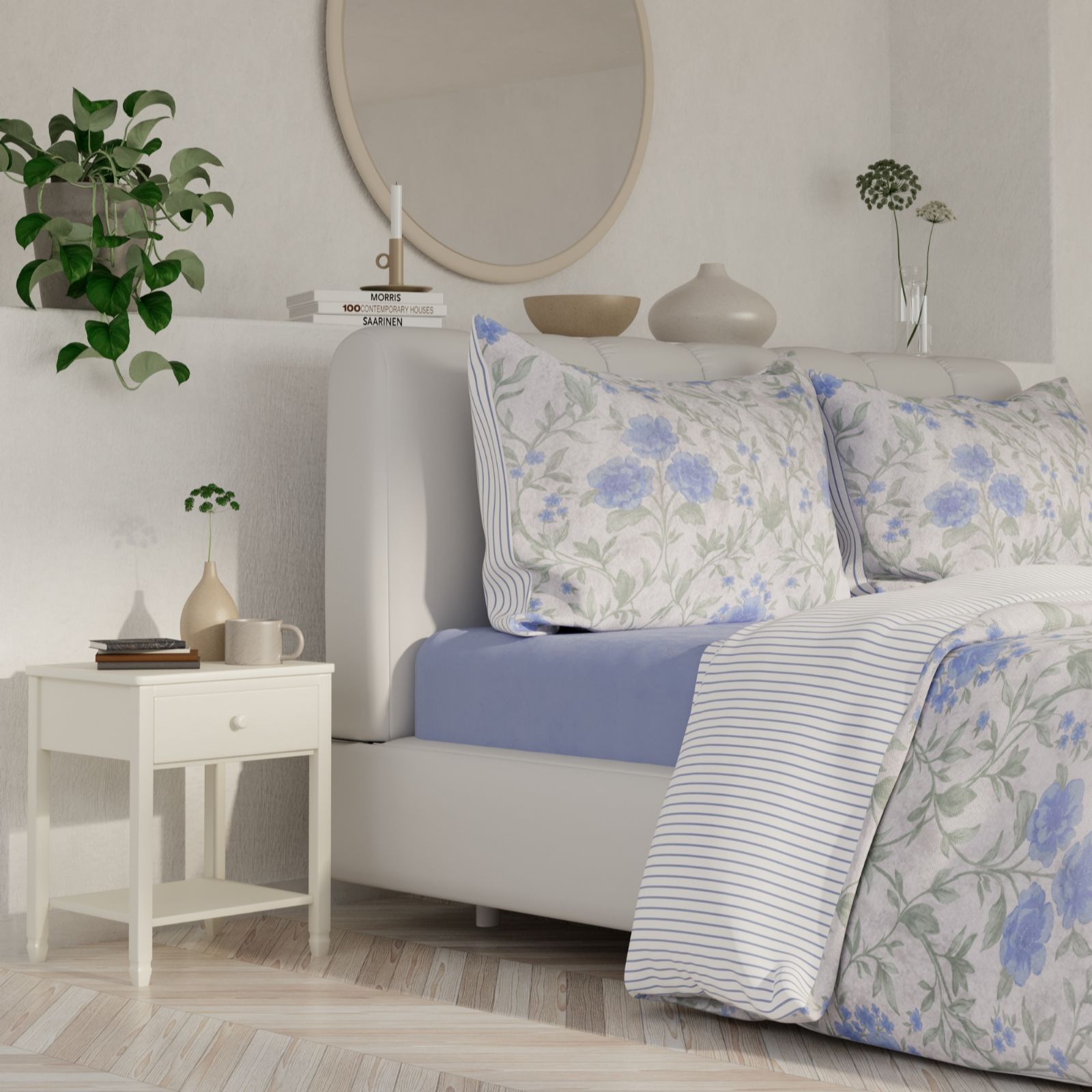 Outlet Supersoft by Cozee Home Floral 4 Piece Duvet Set