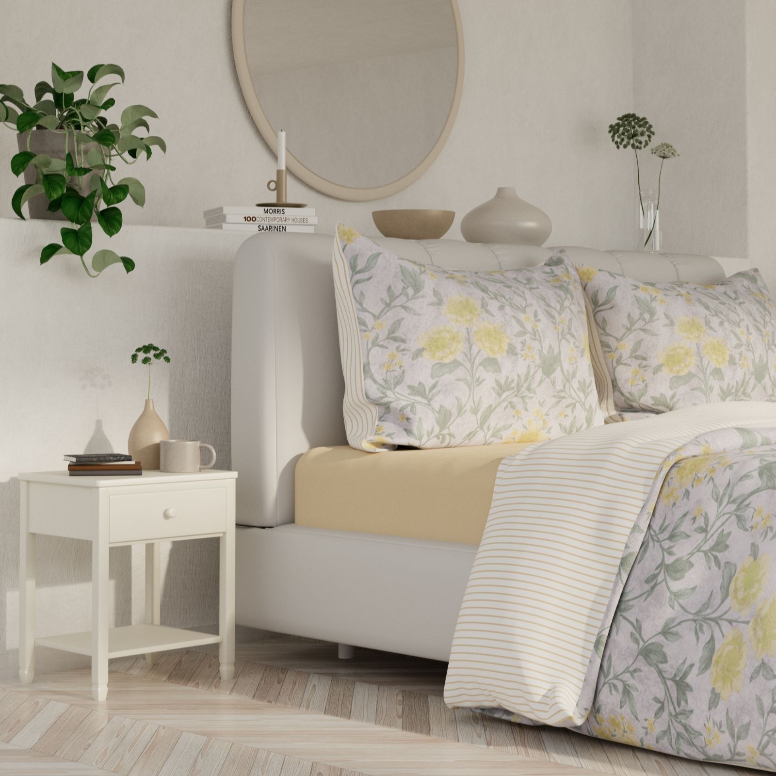 Outlet Supersoft by Cozee Home Floral 4 Piece Duvet Set