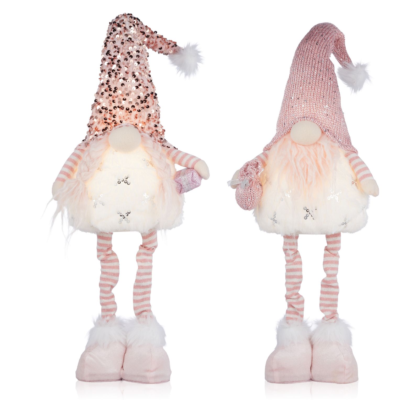 Santa Express Set Of 2 Pre Lit 66cm Gonk Decor