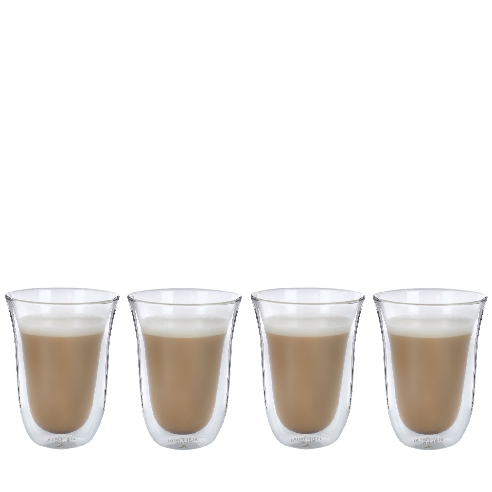 La Cafetiere Set of 4 Double Walled Latte Glasses in Gift Box