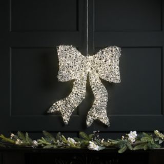 Festive Indoor/Outdoor 40cm Pre Lit Microdot Door Bow