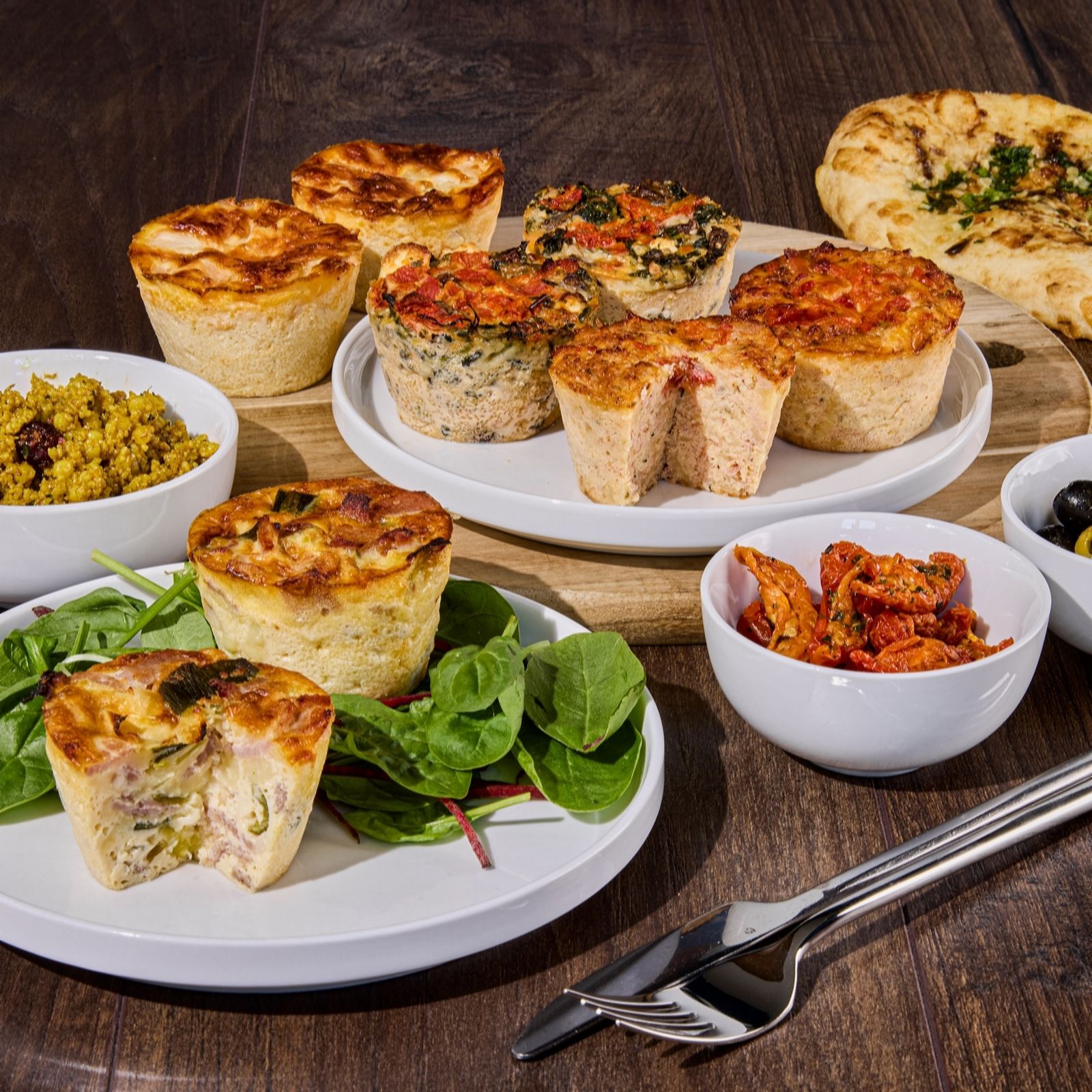 Toppings Pies Set of 8 Crustless Quiches