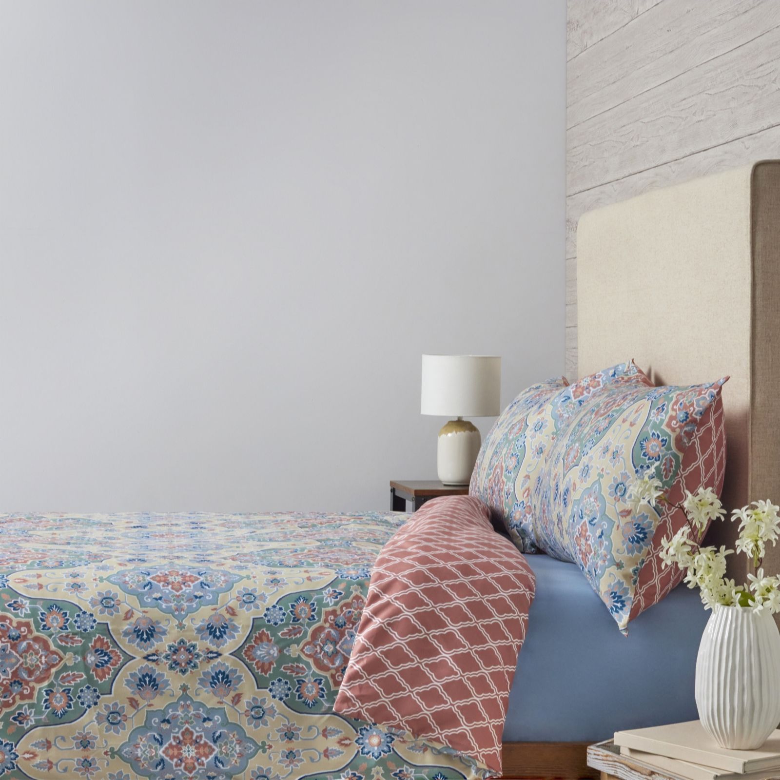 Outlet Supersoft Home Morocco Reversible 4 Piece Duvet Set