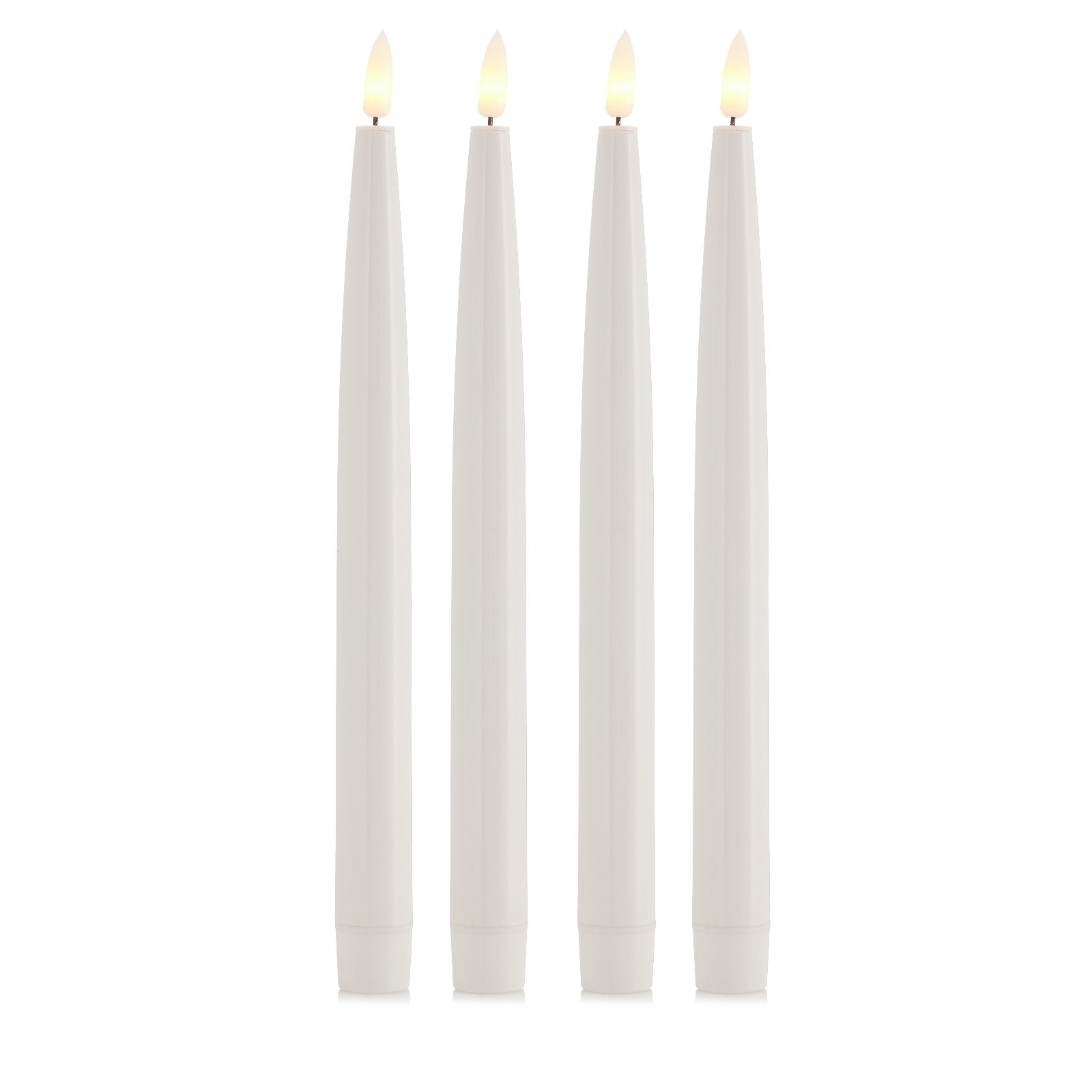 Home Stories Set Of 4 Indoor  Outdoor Flameless Taper Candle
