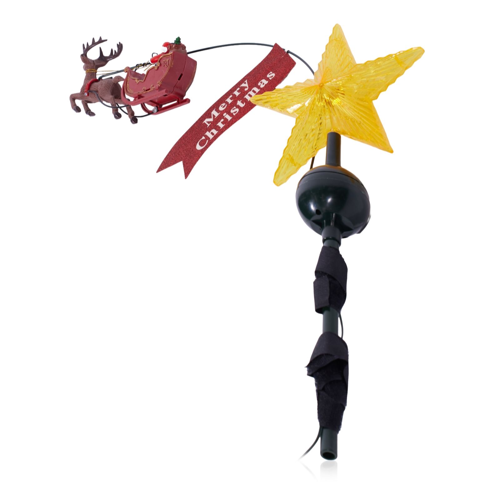 Santa Express Star Rotating Santa Tree Topper