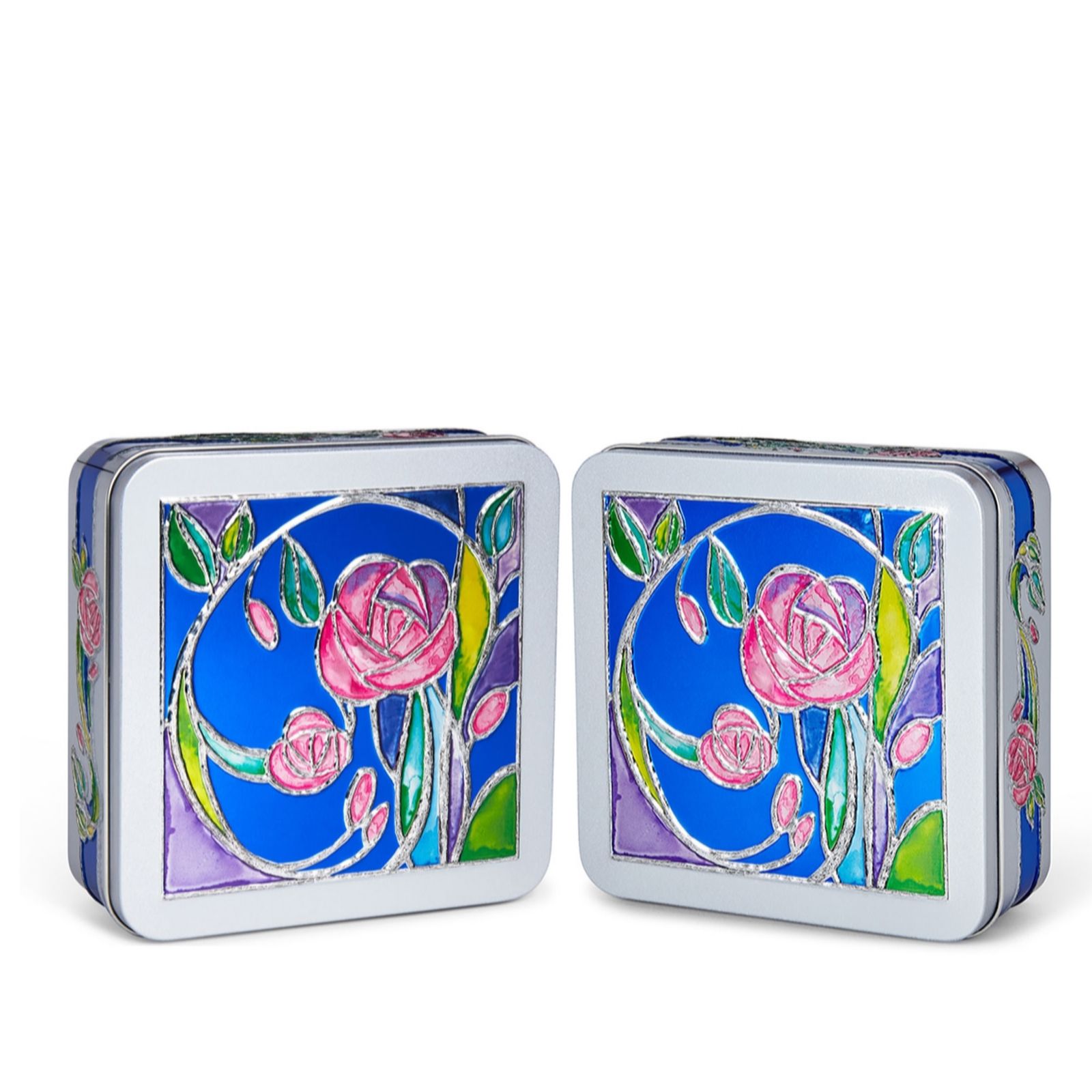 Churchill's Set of 2 Rose Garden Biscuit Tins