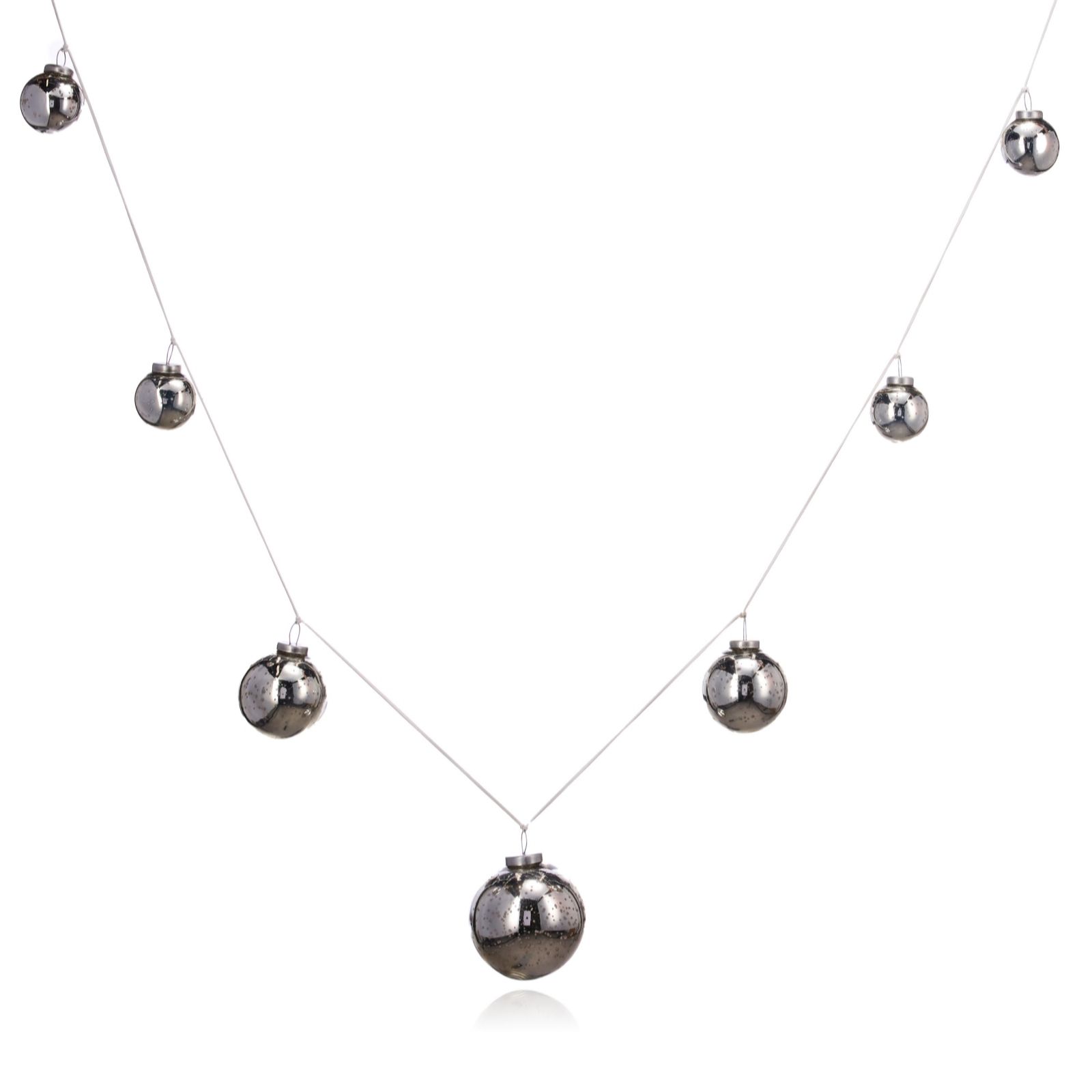 K by Kelly Hoppen 180cm Mercury Glass Bauble Garland