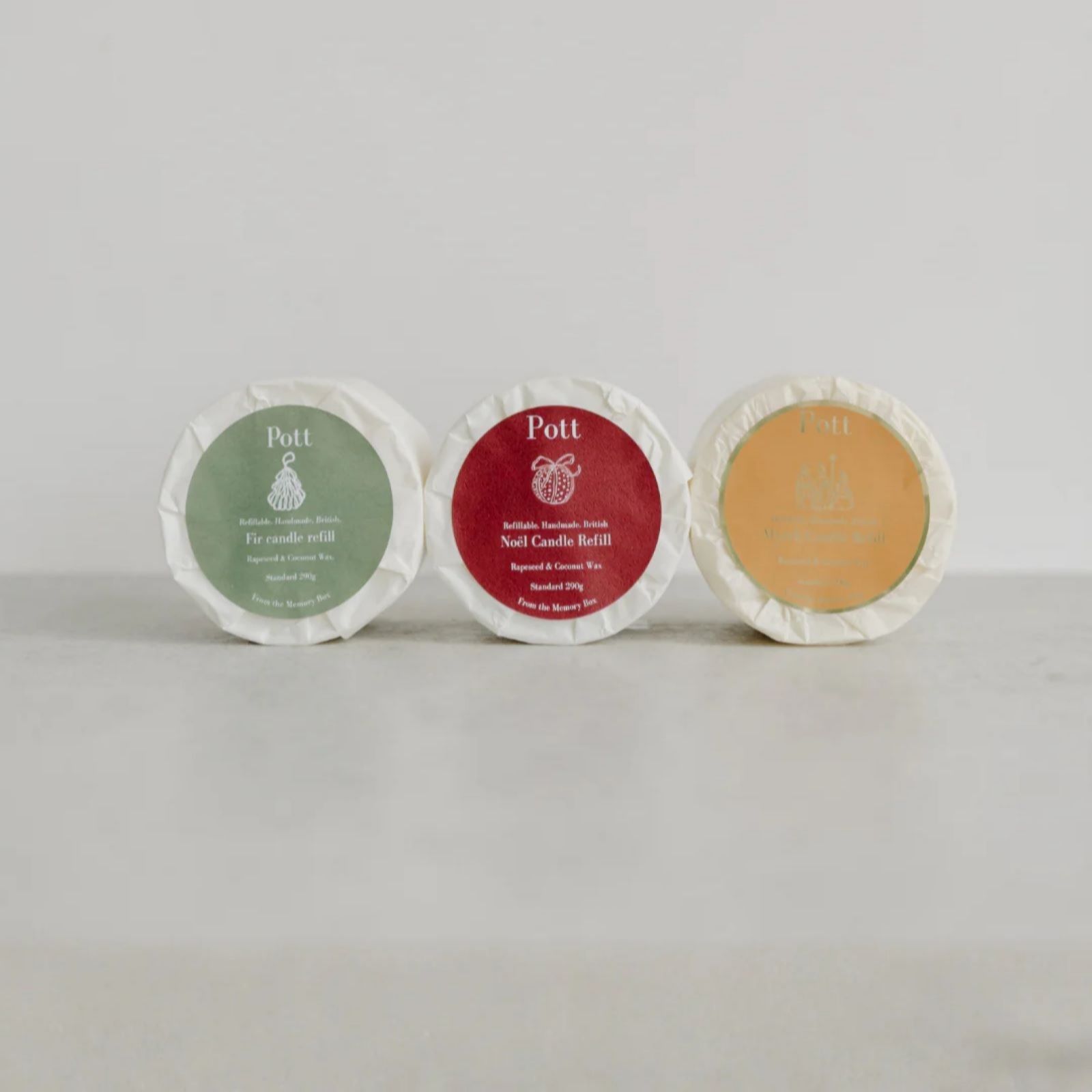 Pott Refillable Candles Set of 3 Limited Edition Refills