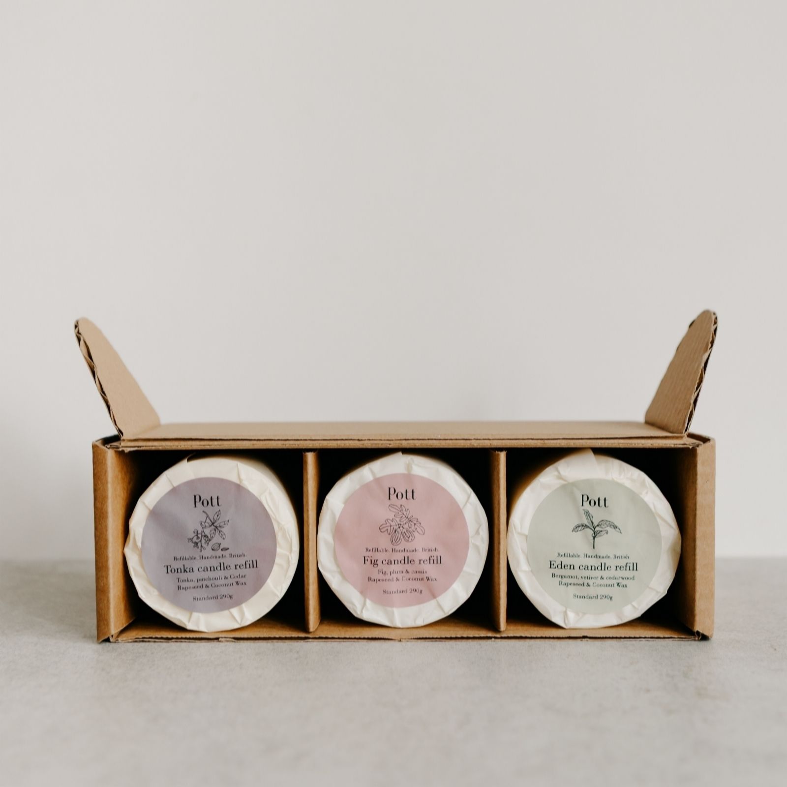 Pott Refillable Candles Set of 3 Limited Edition Refills