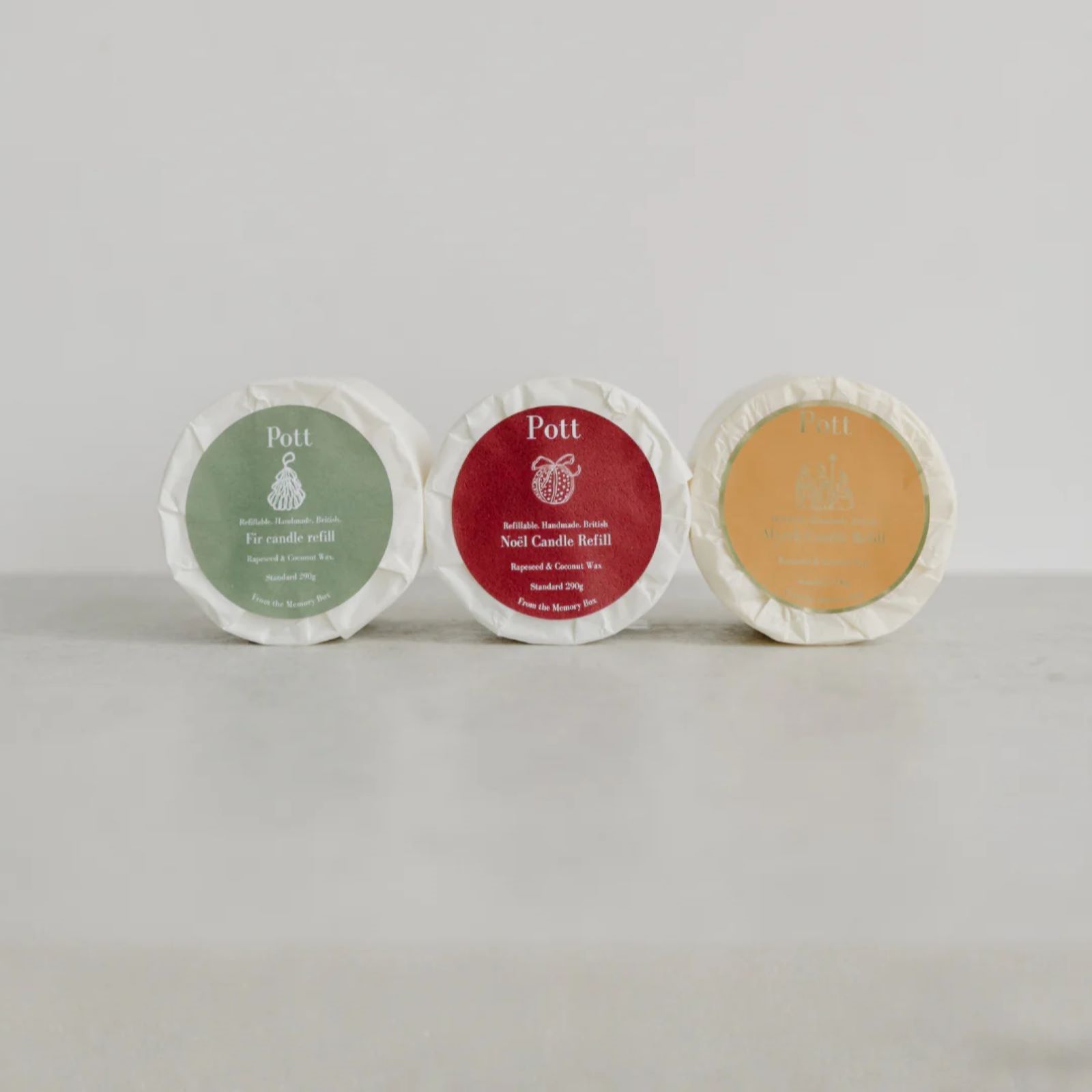 Pott Refillable Candles Set of 3 Limited Edition Refills