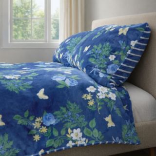 Cozee Home Velvetsoft Butterfly Floral 3 Piece Duvet Set