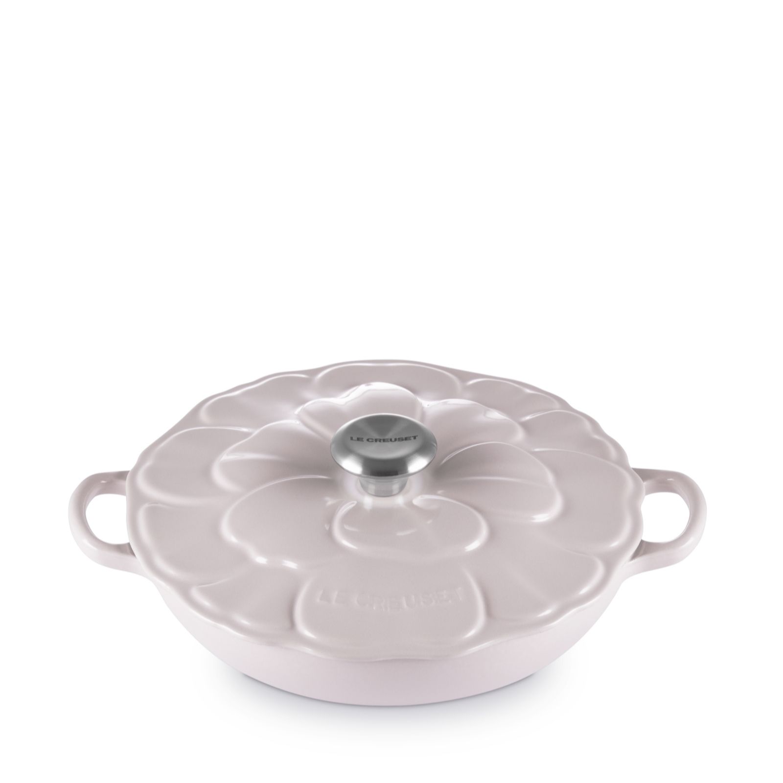 Le Creuset Outdoor 26cm Cast Iron Petal Shallow Casserole in Shallot
