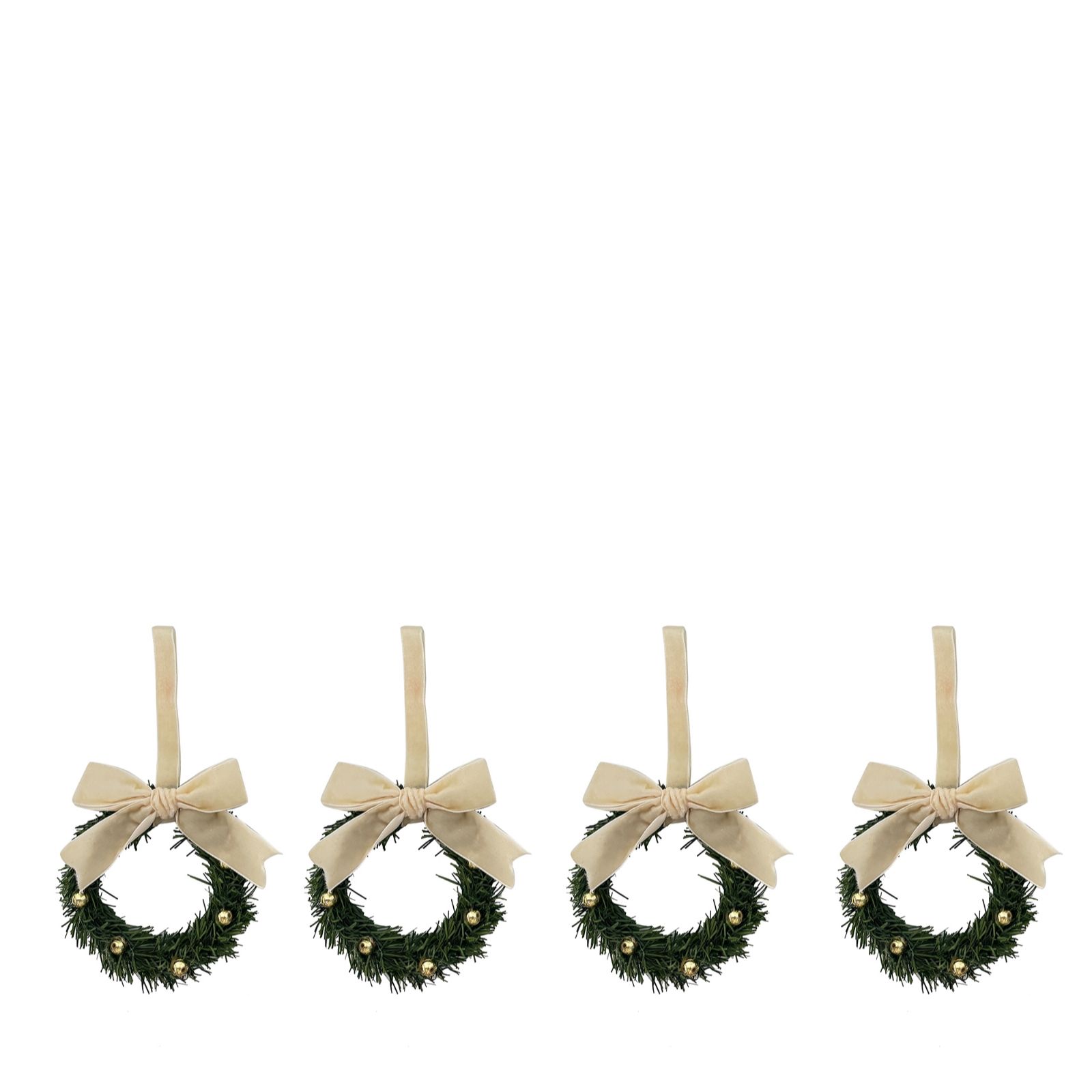 Sara By Sara Davies Set Of 4 Bow Wreath Decorations