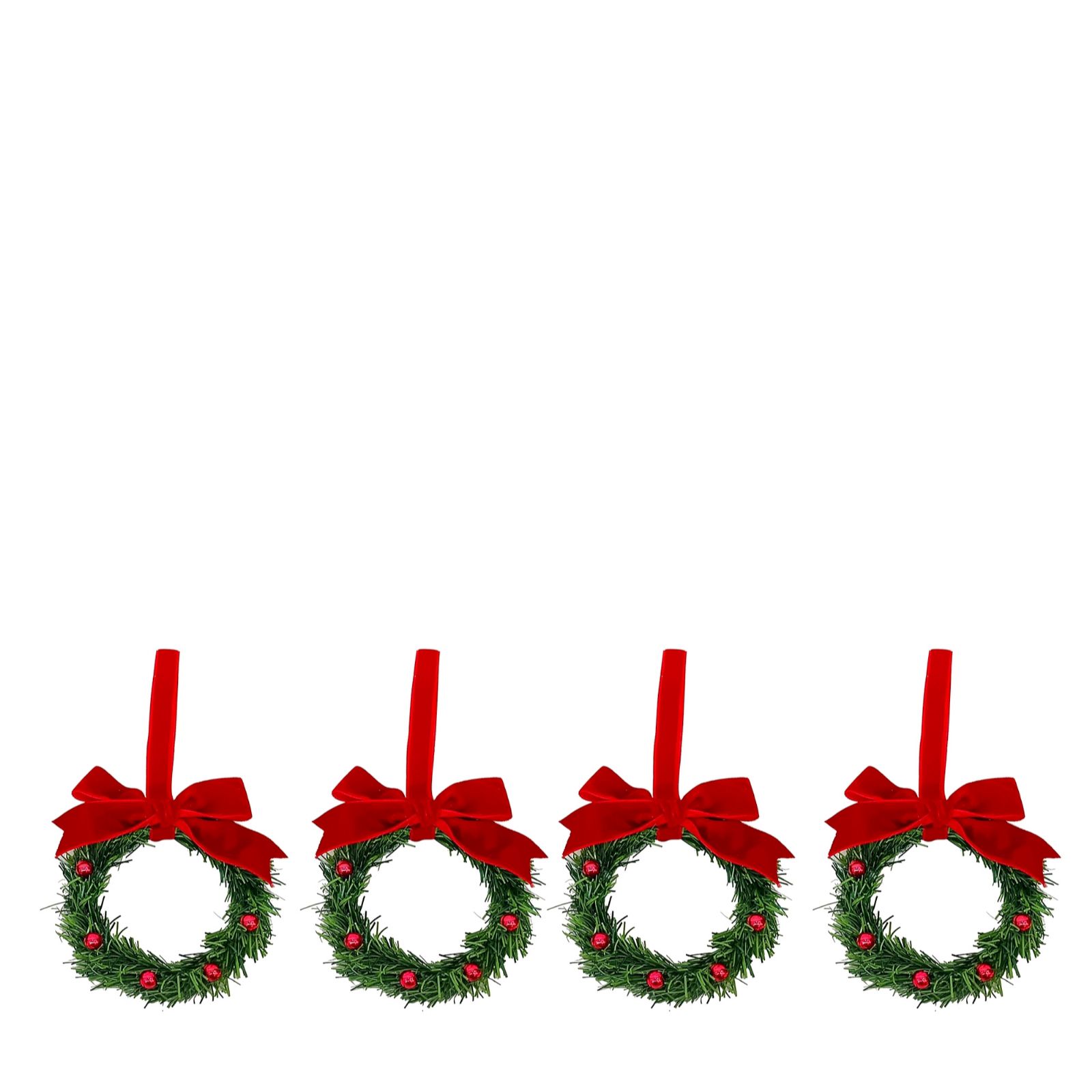 Sara By Sara Davies Set Of 4 Bow Wreath Decorations