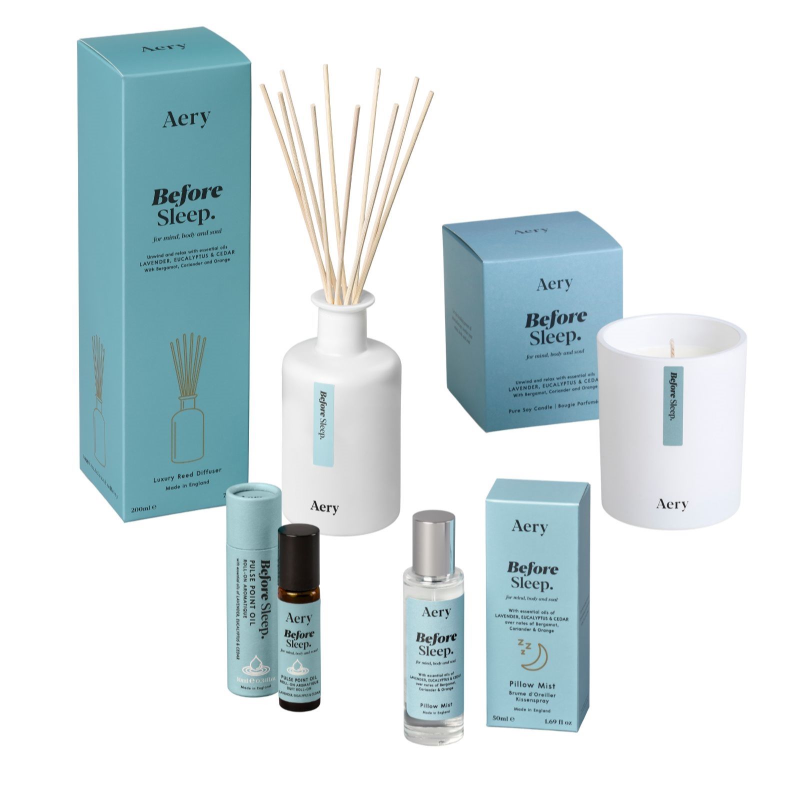 Aery 4 Piece Sleep & Wellness Home Aromatherapy  Bundle
