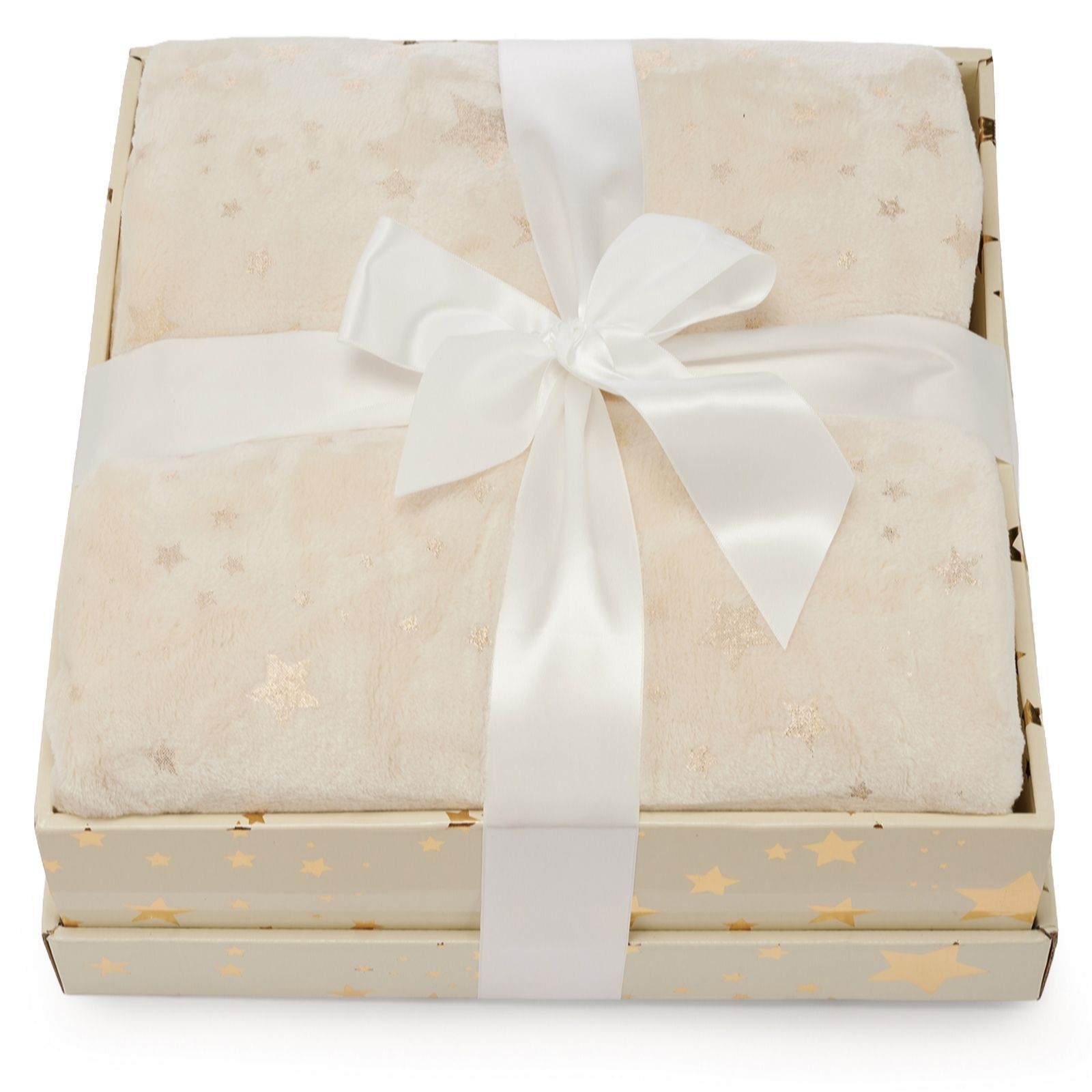  Cozee Home Velvetsoft Foil Star Throw in Giftbox