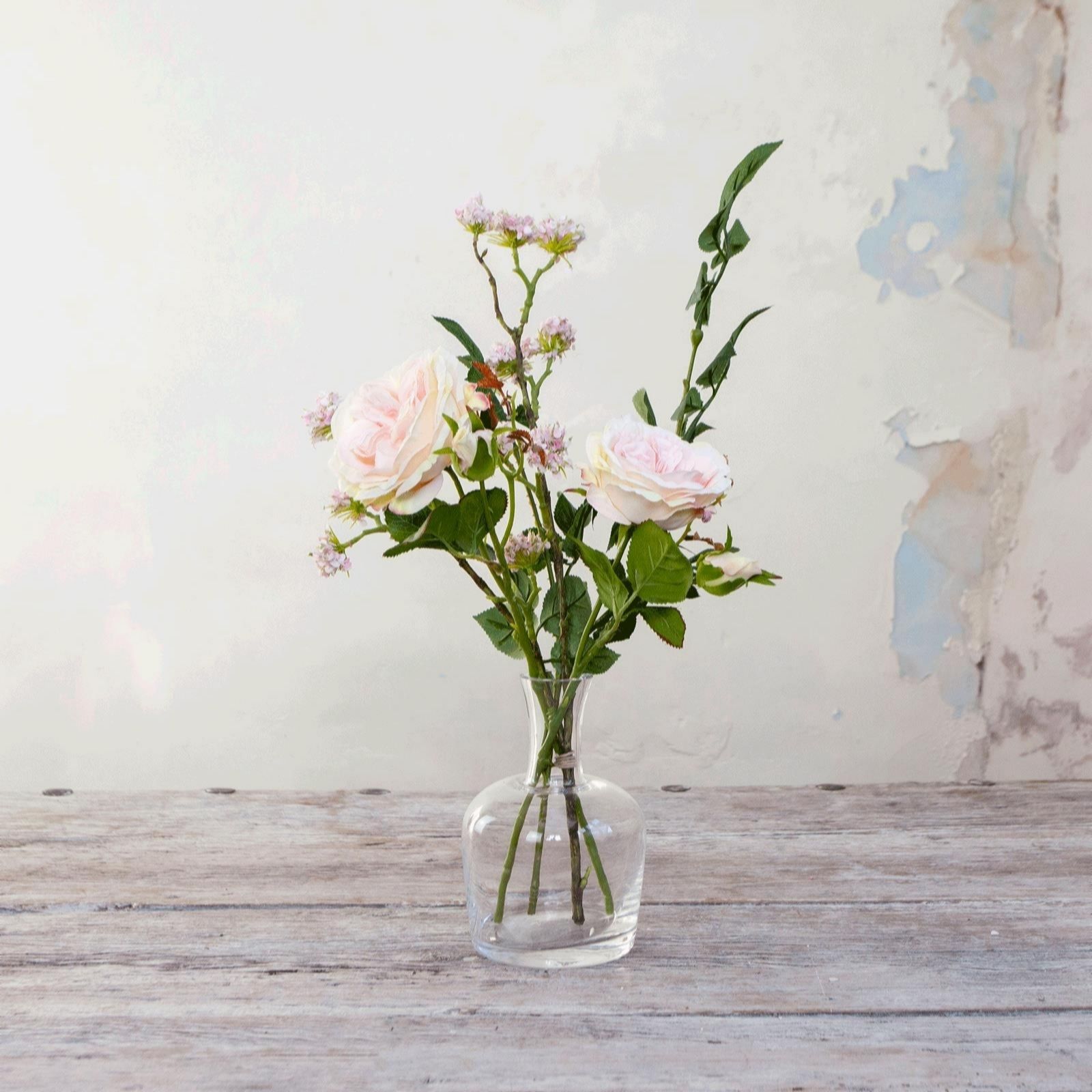 Outlet Peony Rose & Buddlea in a Bottle Vase - QVC UK