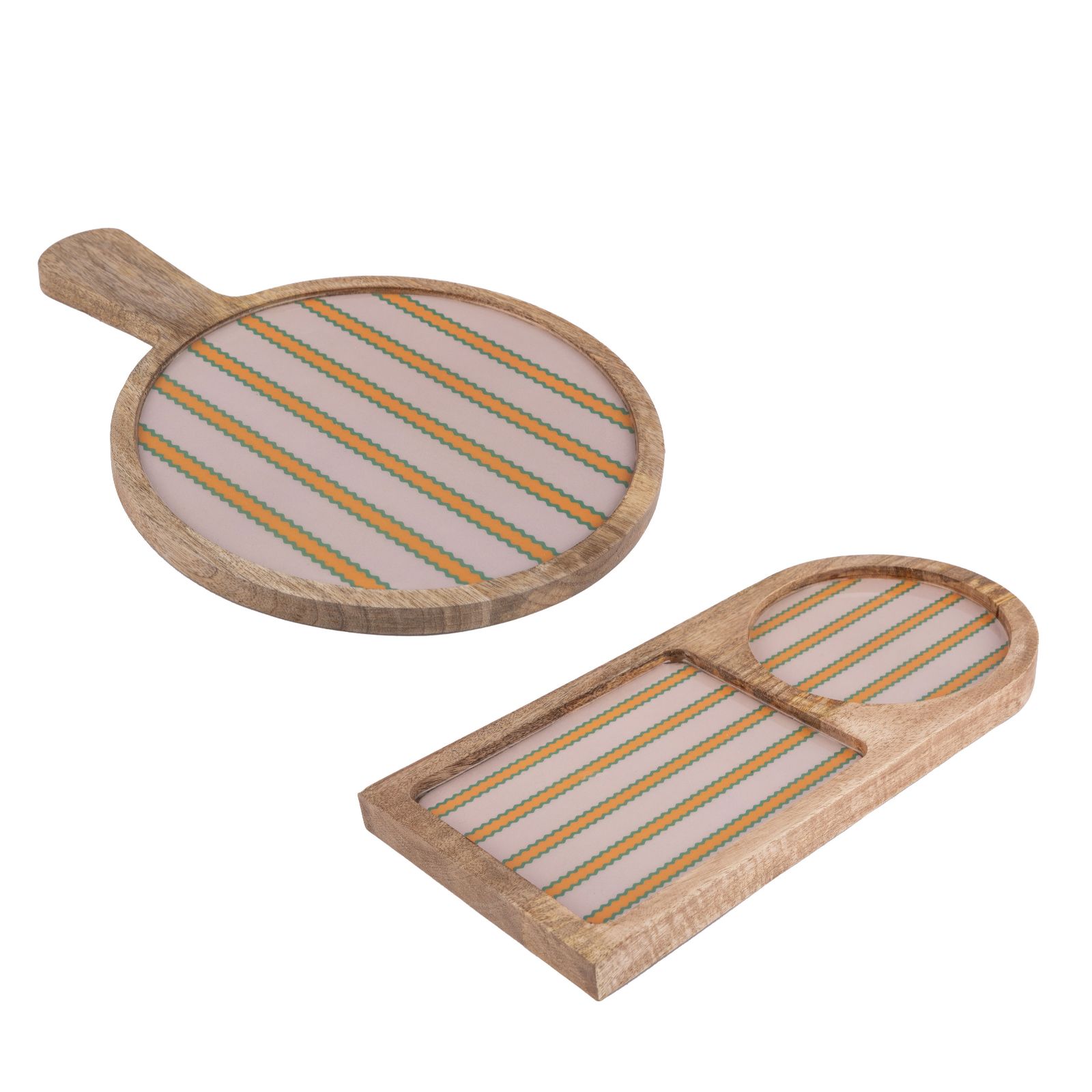 Sara By Sara Davies Mango Wood Set Of 2 Serving Trays