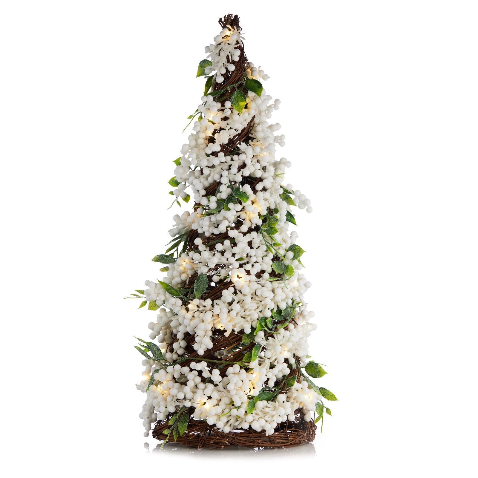 Sara By Sara Davies 60cm Pre Lit Red Berry Twist Tree