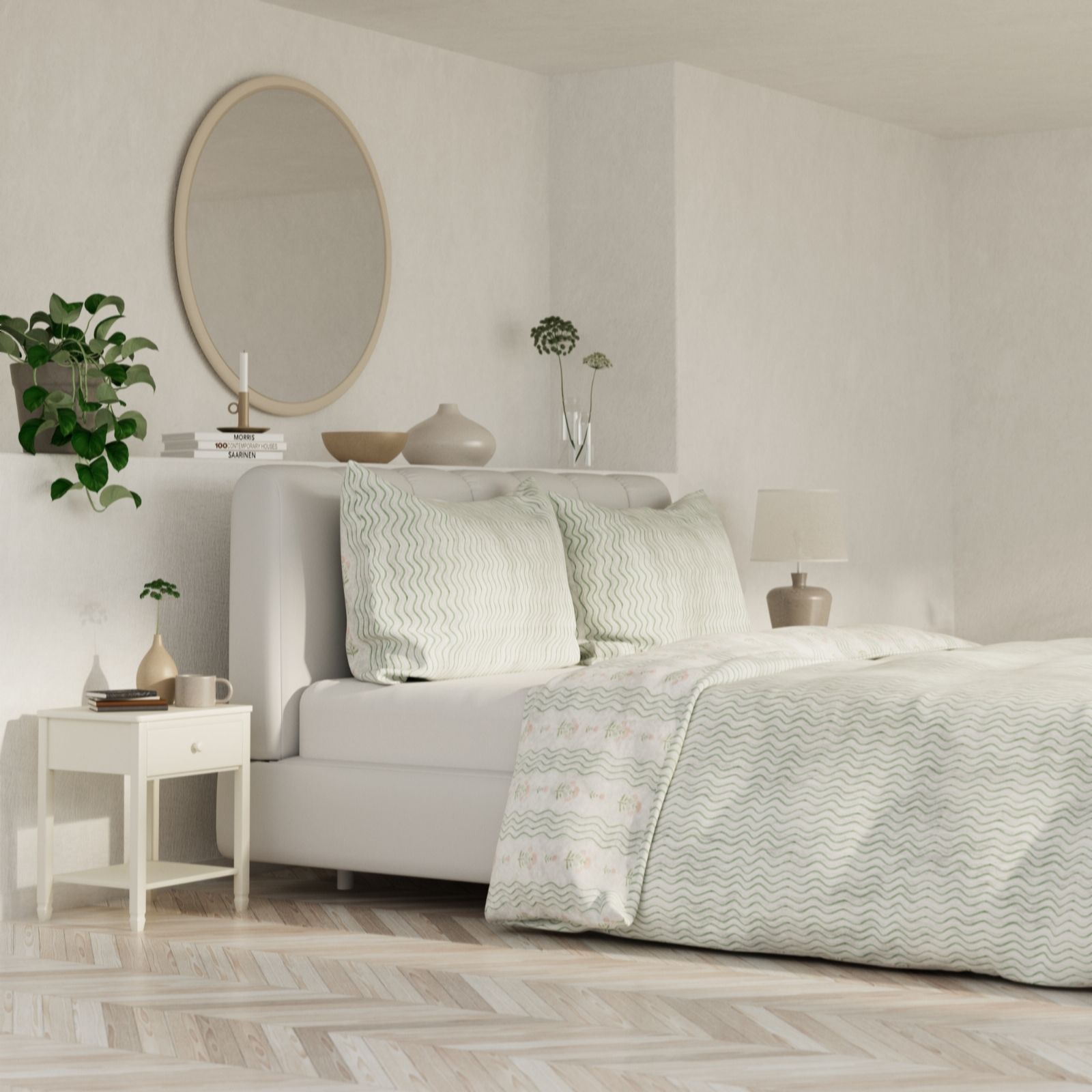 Sara Davies Cotton Blend Reversible Rustic Floral 3 Piece Duvet Set