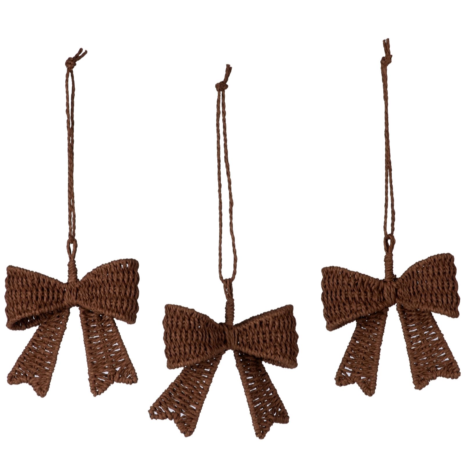 Sara By Sara Davies Set of 3 Rattan Bow Hanging Decorations