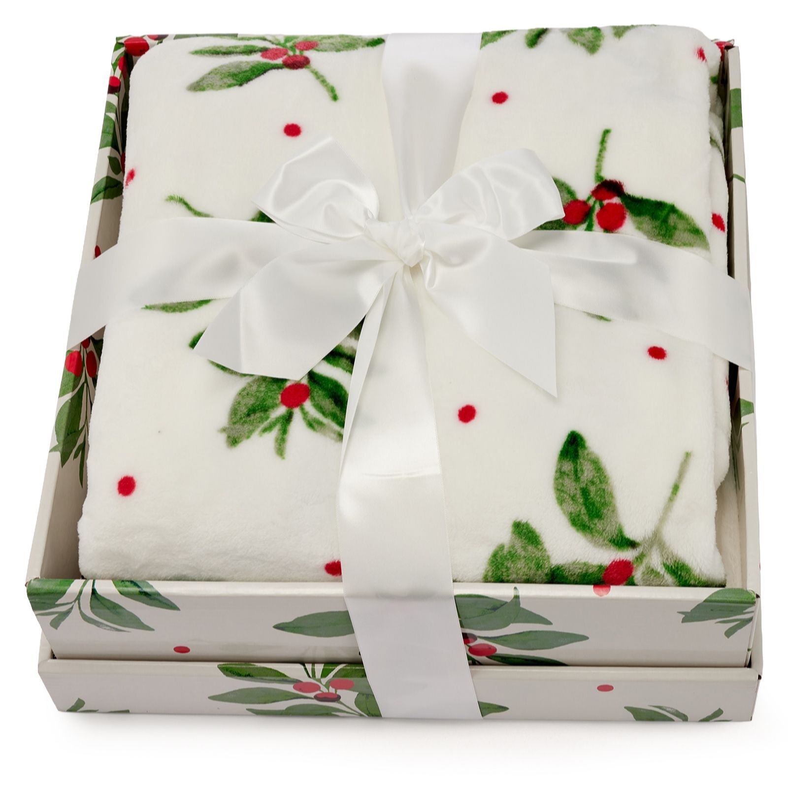 Cozee Home Velvetsoft Christmas Throw in Giftbox
