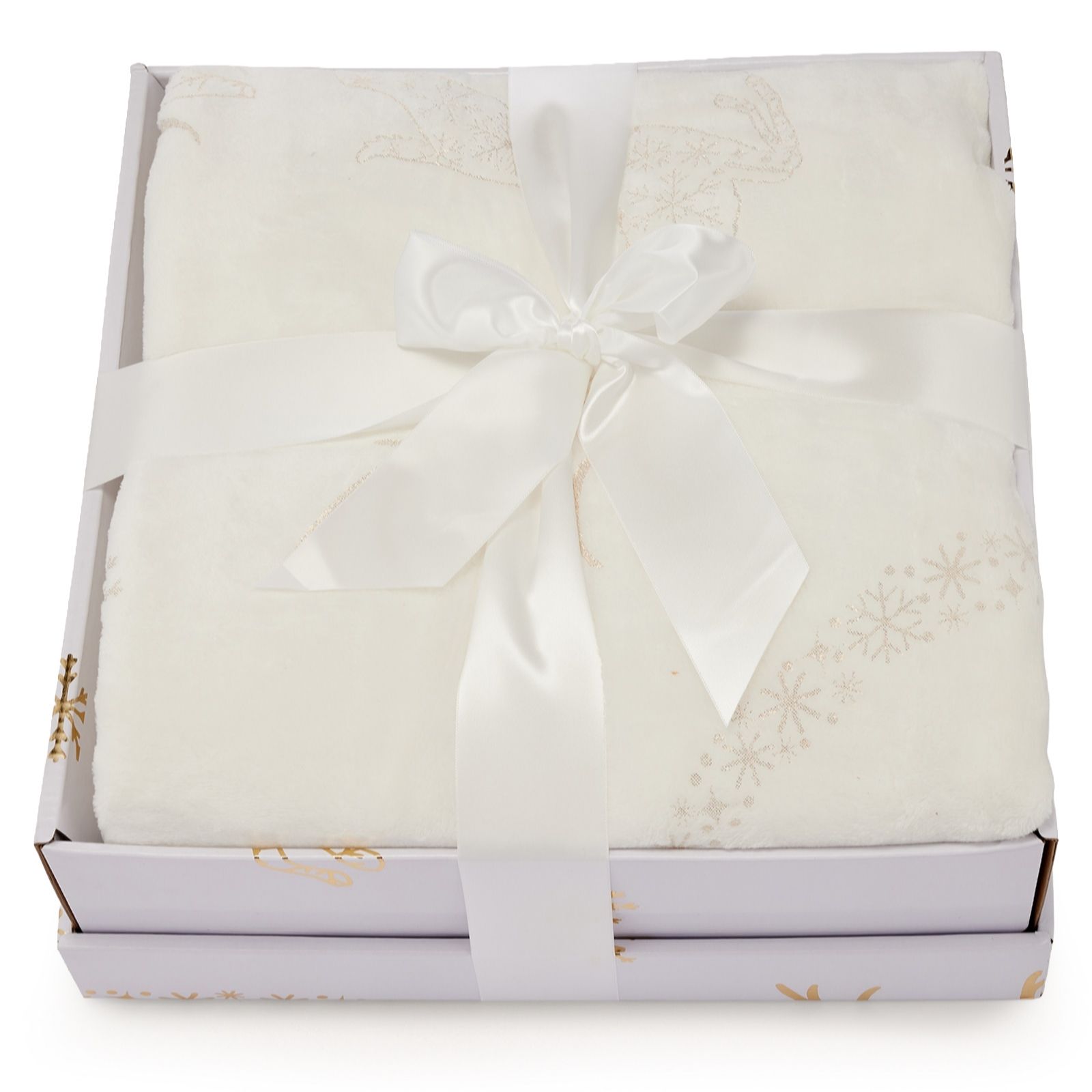 Cozee Home Velvetsoft Christmas Throw in Giftbox