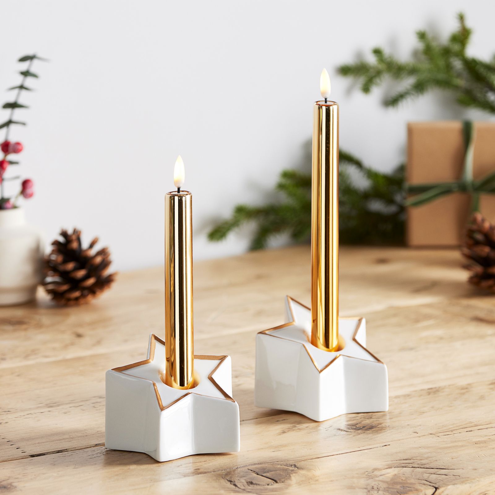 Home Reflections Set of Taper Candle Holders