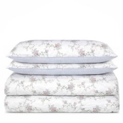 Sara by  Sara Davies Cotton Blend Reversible Floral 3 Piece Duvet Set