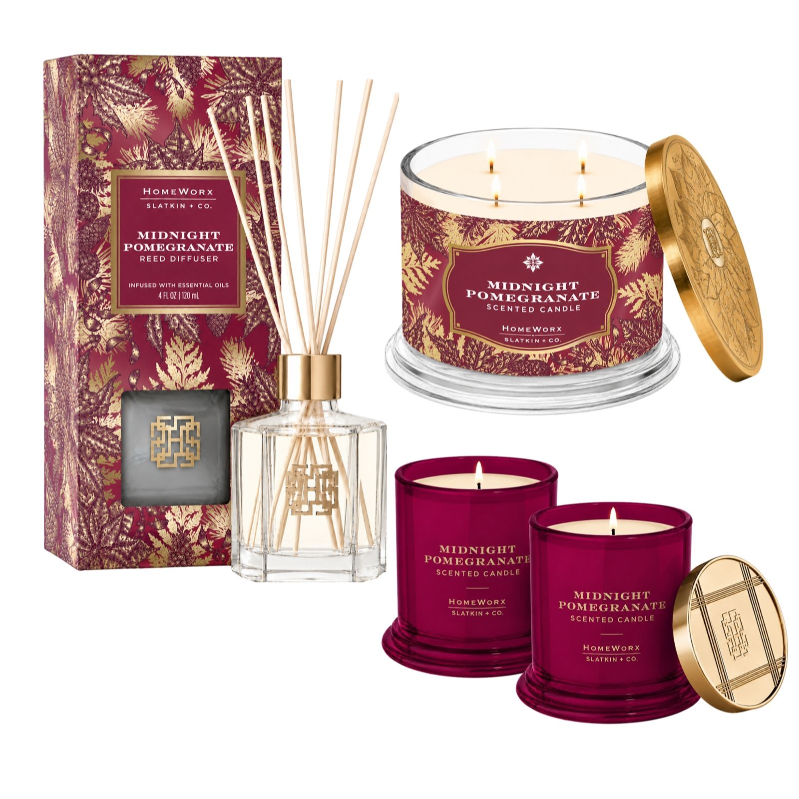 HomeWorx by Slatkin+Co.Cozy Nights 4 Piece Home Fragrance Bundle
