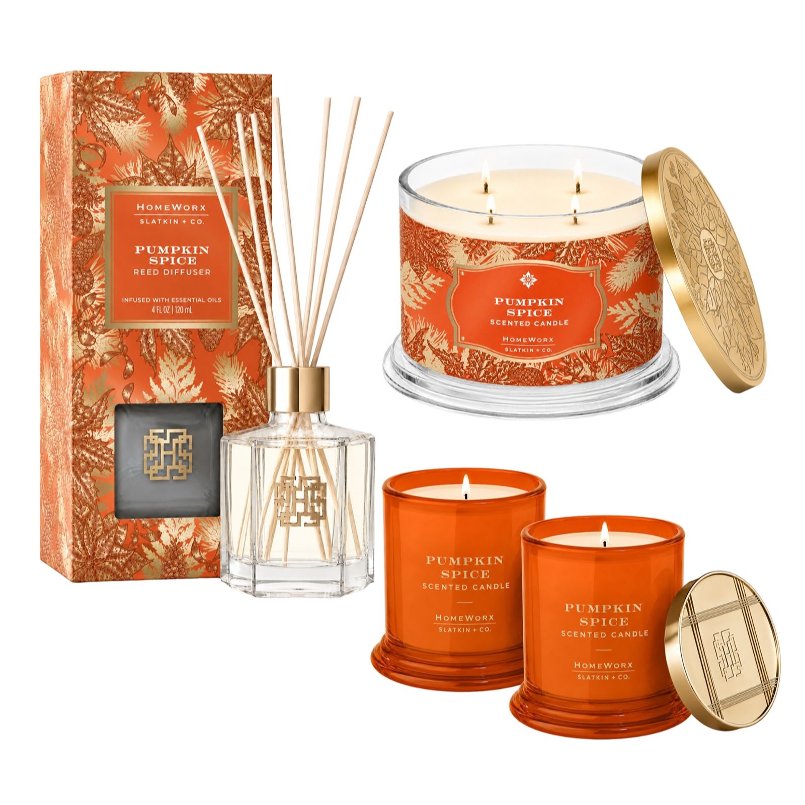 HomeWorx by Slatkin+Co.Cozy Nights 4 Piece Home Fragrance Bundle