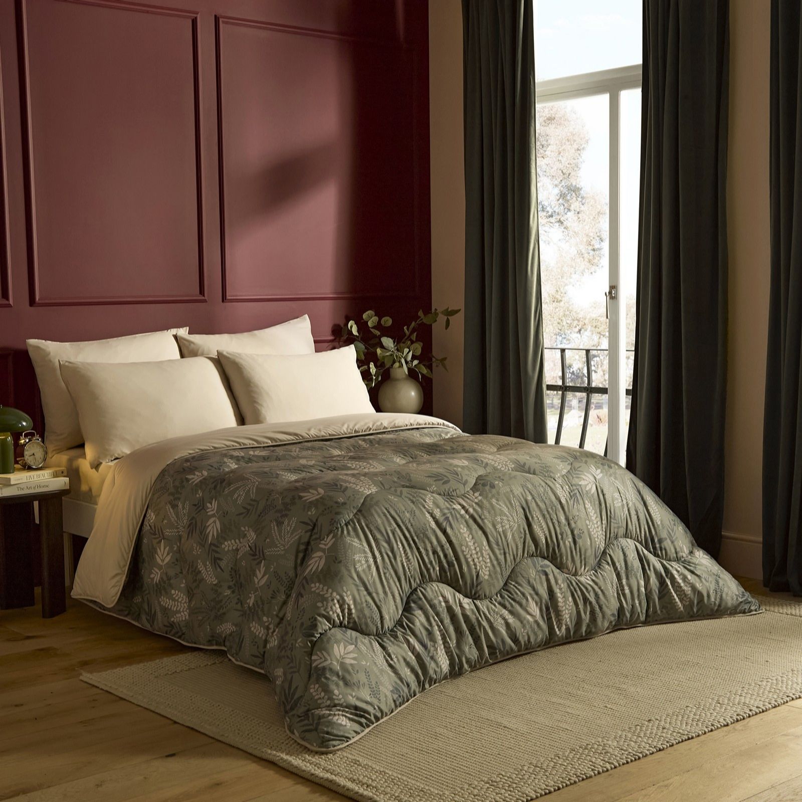 Night Lark Scandi Sprigs 10.5 Tog Coverless Duvet & Pillowcase Bundle