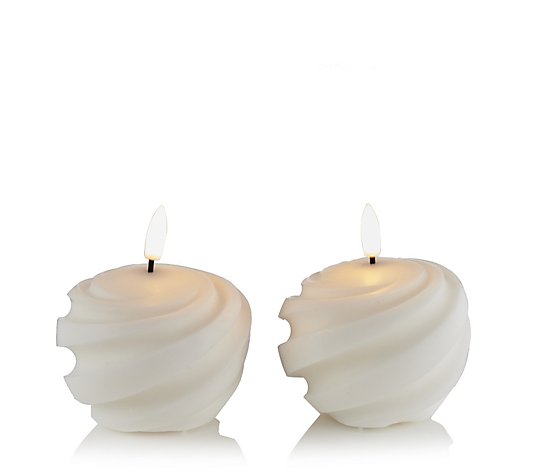 K by Kelly Hoppen Set of 2 Flameless Candles Shapes with Batteries Included
