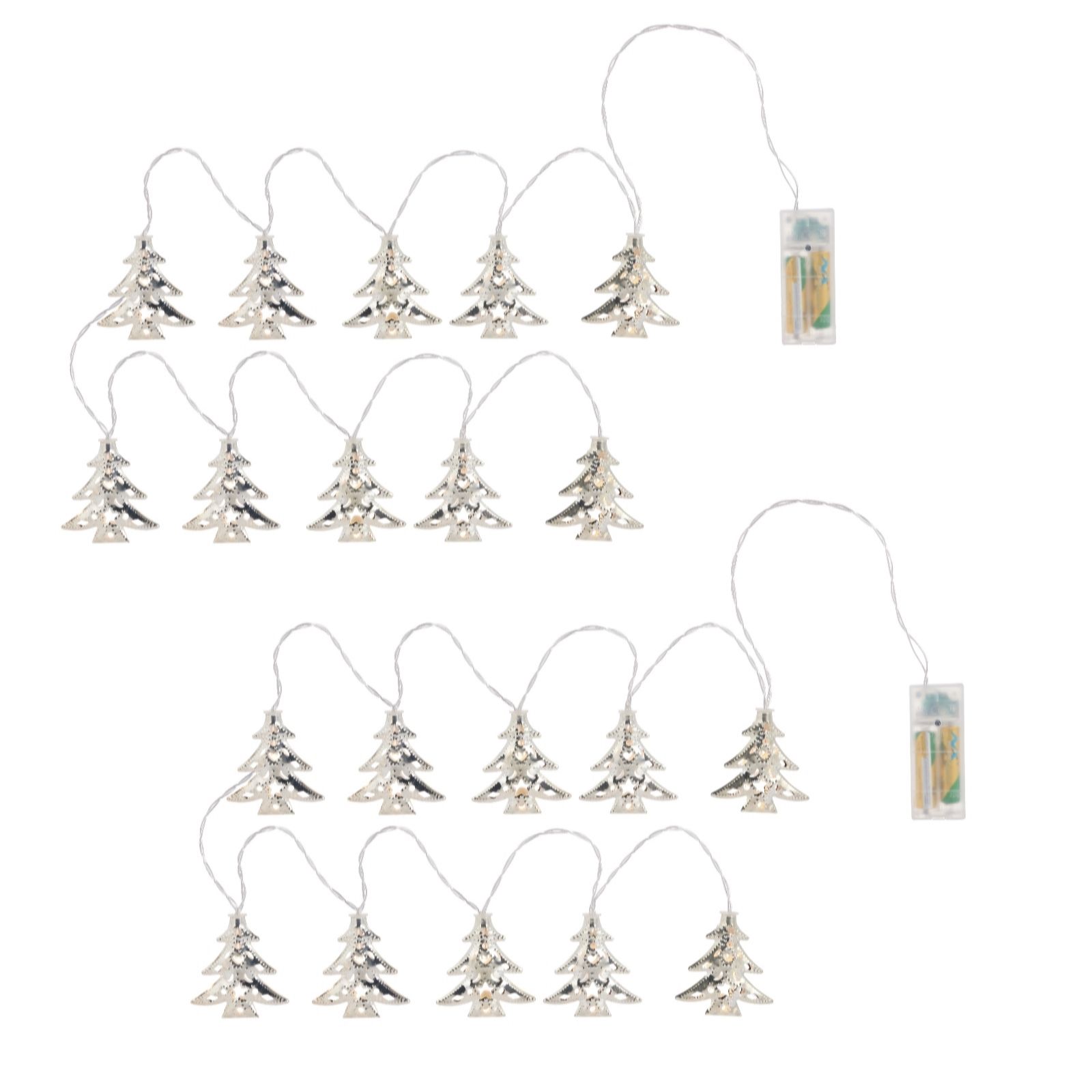 Outlet Home Reflections Set of 2 Christmas Tree Light Strand QVC UK