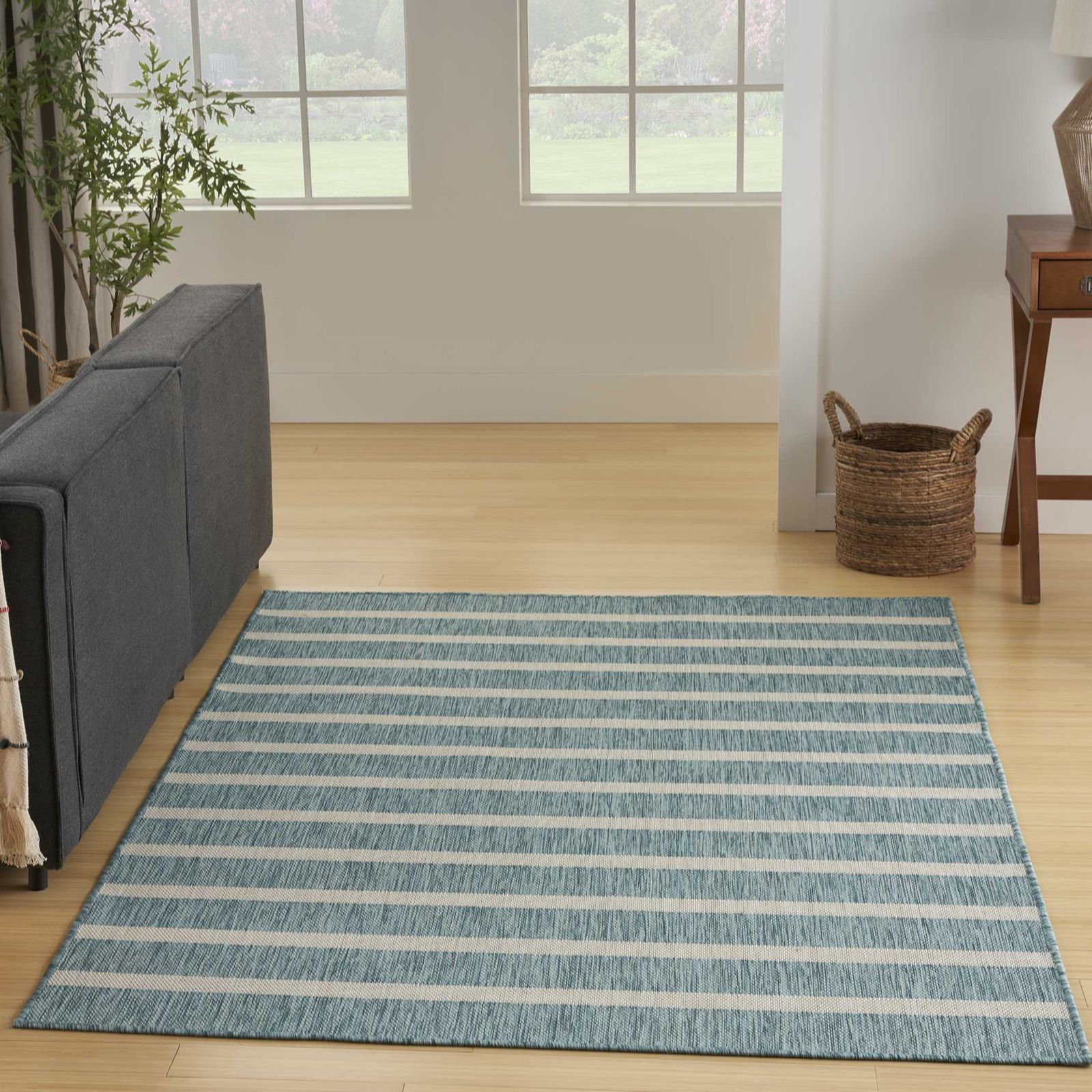 My Garden Stories Indoor/Outdoor Striped Rug