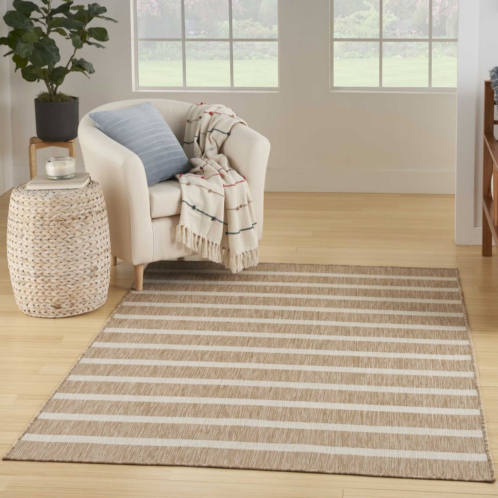 My Garden Stories Indoor/Outdoor Striped Rug