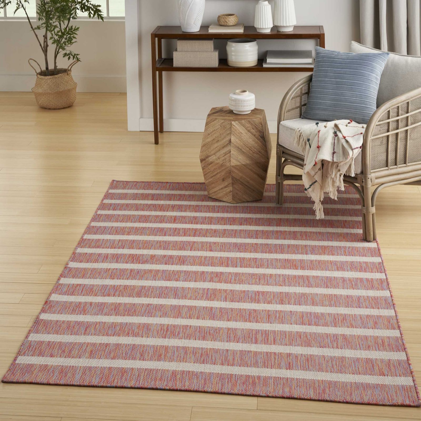 My Garden Stories Indoor/Outdoor Striped Rug
