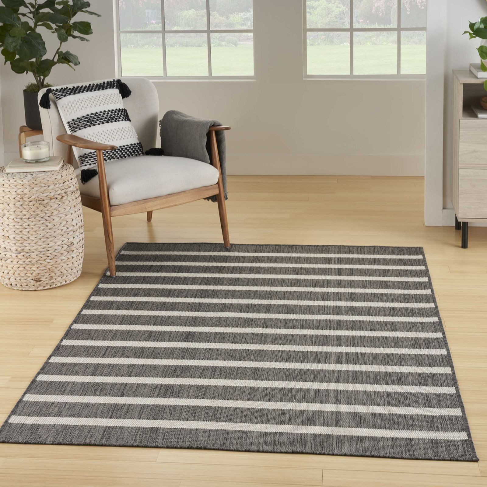 My Garden Stories Indoor/Outdoor Striped Rug