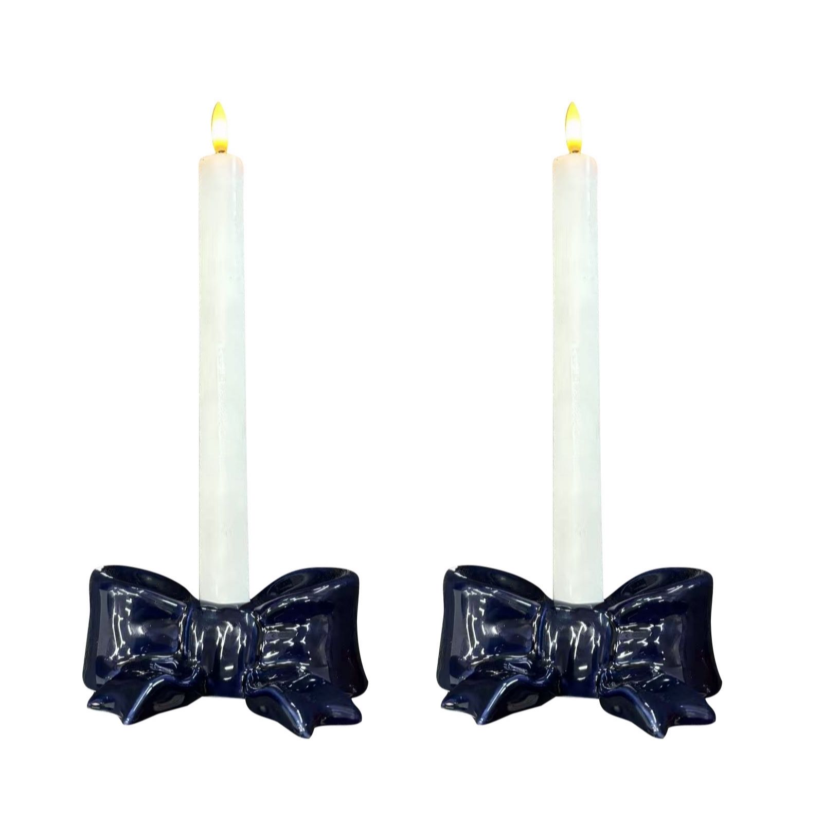 Outlet Sara Davies Set Of 2 Bow Candle Holder With Faux Candle