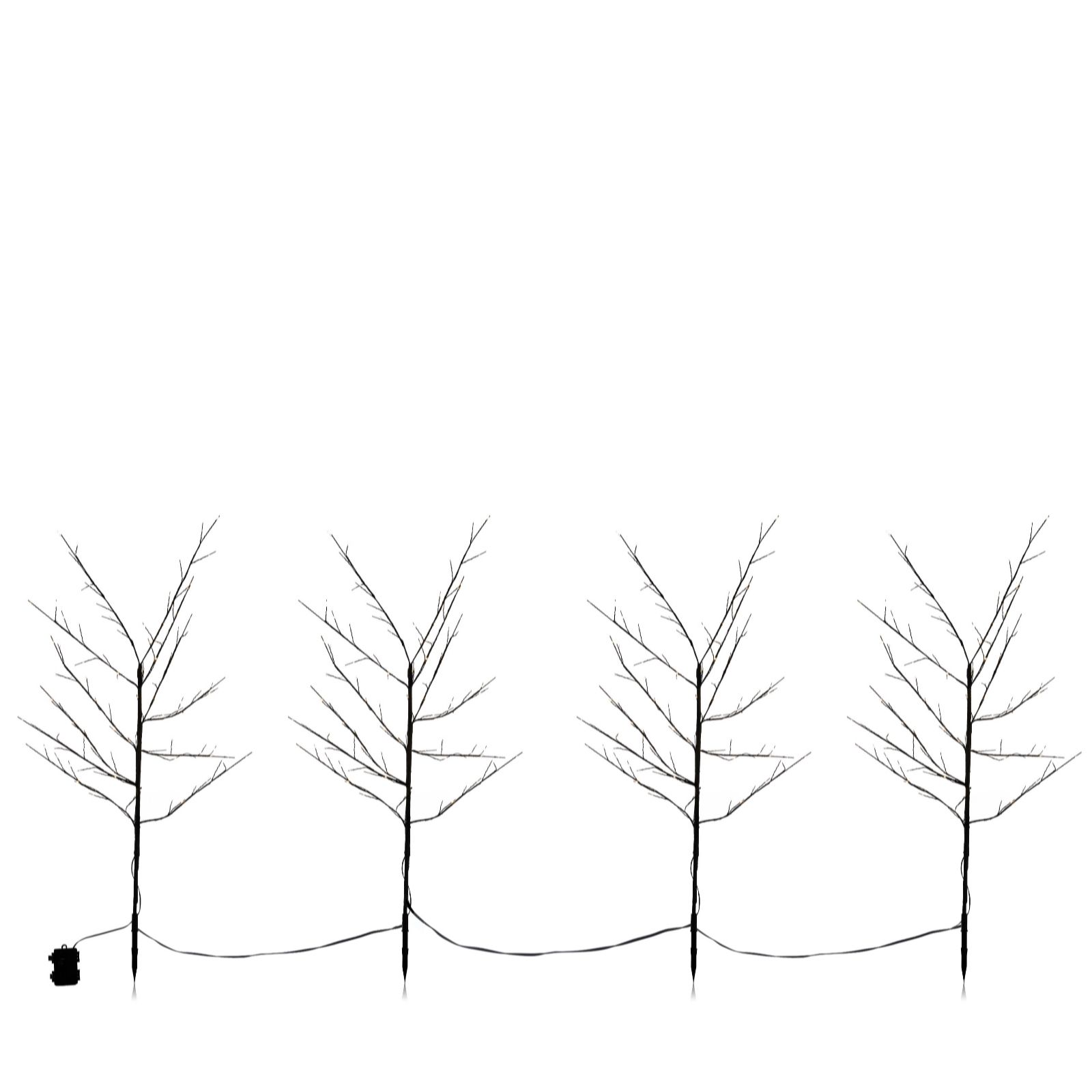 Festive Microdot Set of Four Pre-Lit Pathfinders