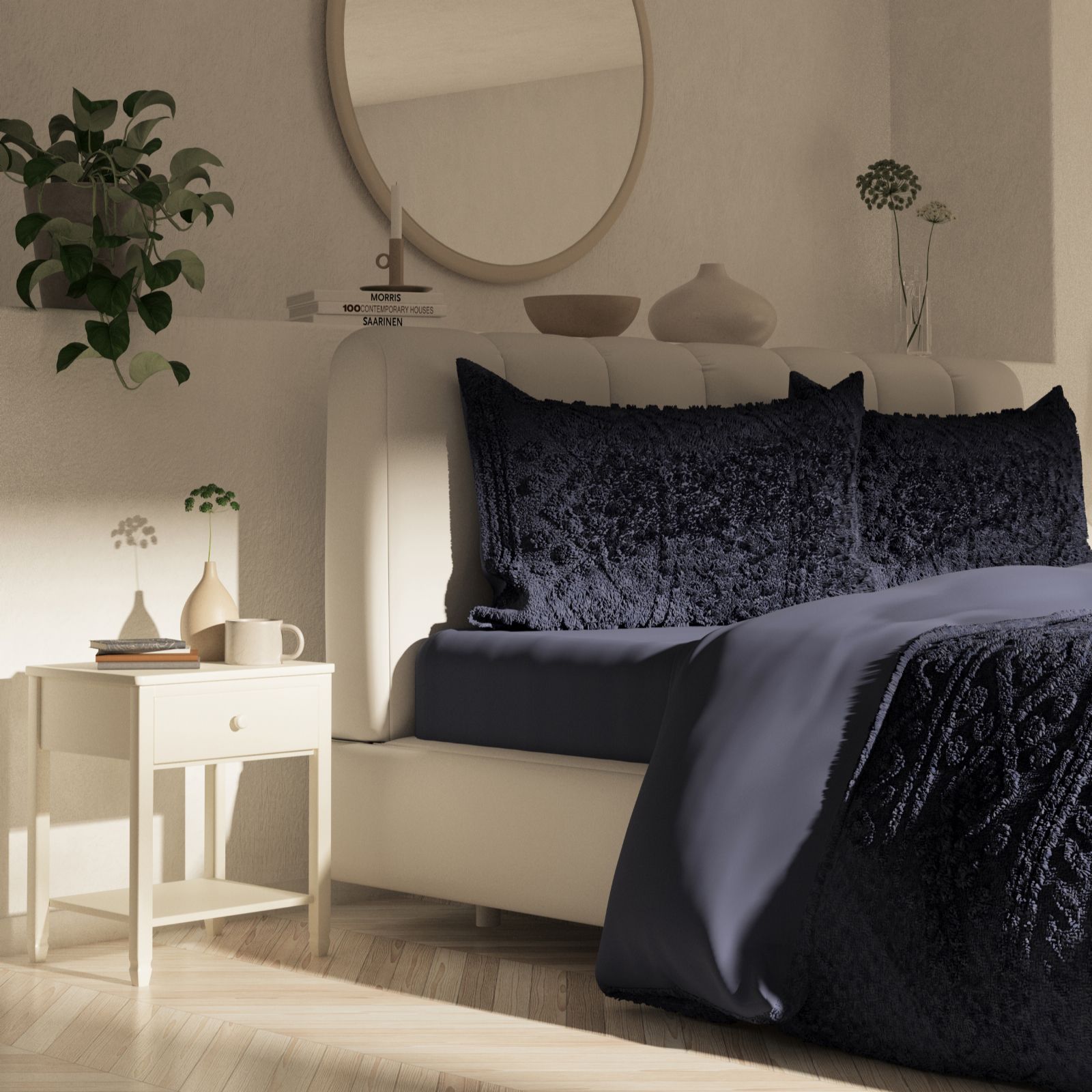 Cozee Home Fleece Braid 4 Piece Duvet Set