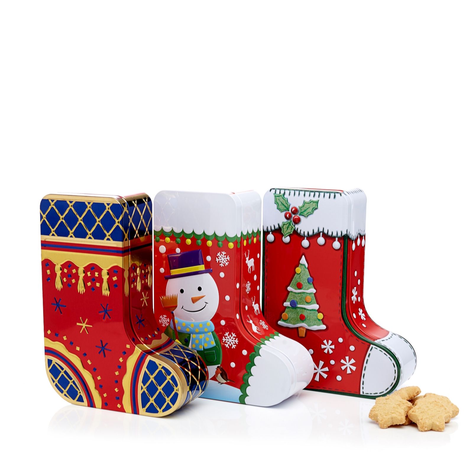 Churchill's Confectionery Set of 3 Christmas Stocking Tins with