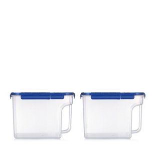 Lock & Lock Set of 2 Large 5L Flip Top Pantry Storage Containers - 809883