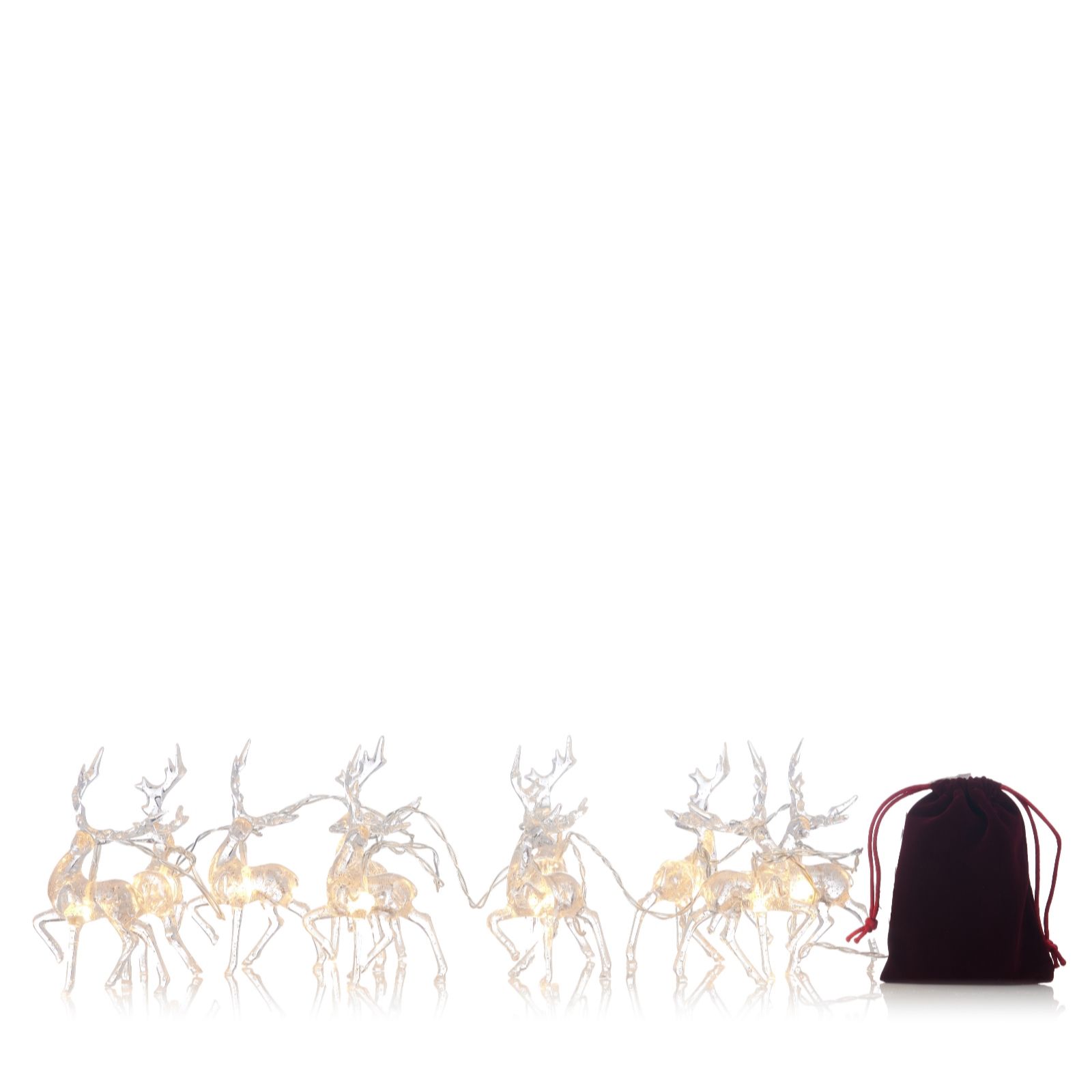 Alison Cork Set of 2 PreLit Stag Light Strands QVC UK
